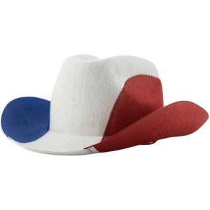 Chapeau Cowboy Bleu Blanc Rouge