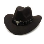 Chapeau Cowboy Cow Style noir pour un style audacieux