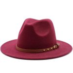 Chapeau De Cowboy à Bord Plat en feutre laine