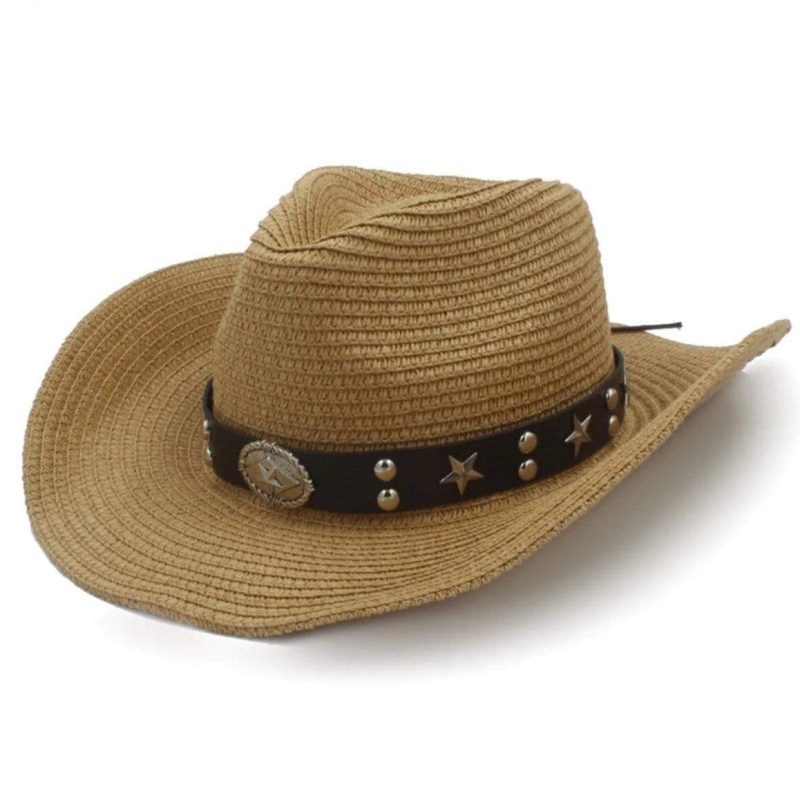 Chapeau De Cowboy Authentique En Paille