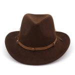 Chapeau de Cowboy en Coton avec lanière en cuir véritable