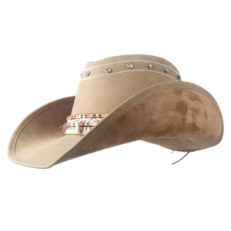 Chapeau De Cowboy En Cuir Pour Femme