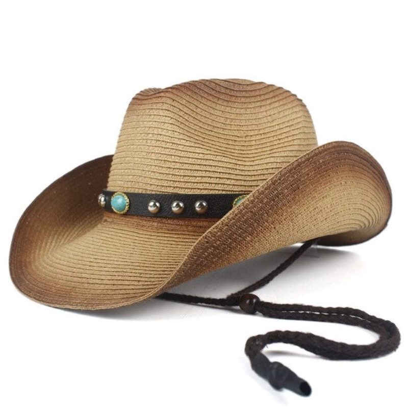 Chapeau De Cowboy En Paille Femme