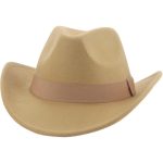 Chapeau de cowboy femme en laine naturelle