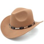 Chapeau de cowboy en feutre noir homme
