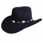 Chapeau de cowboy noir en laine
