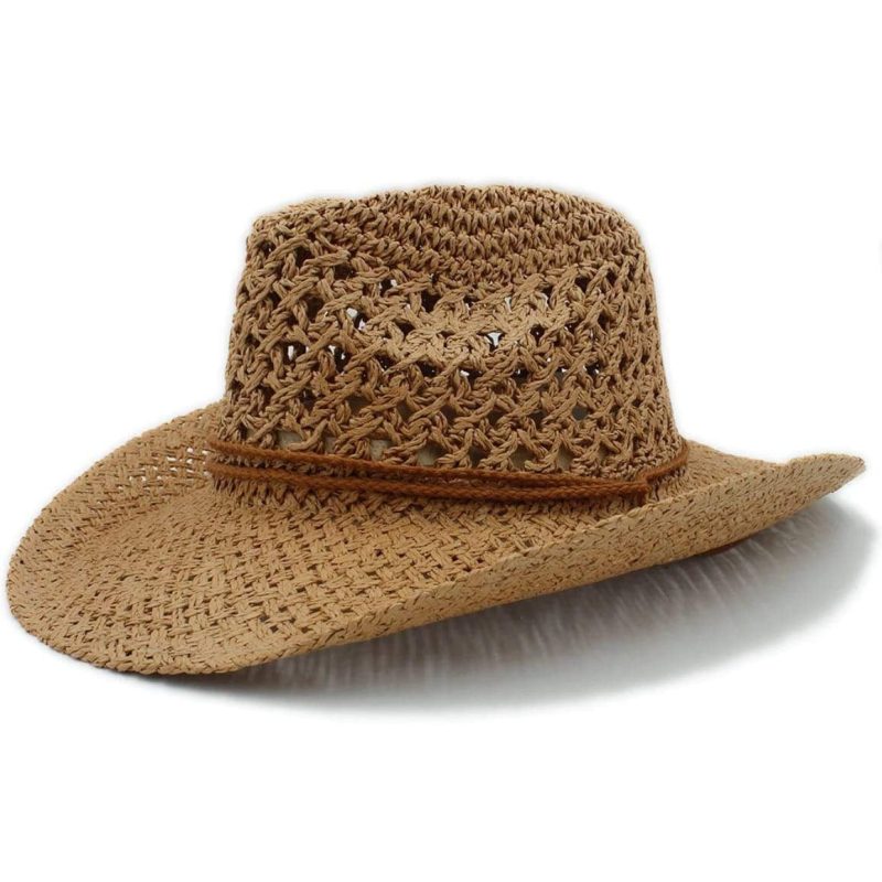 Chapeau De Cowboy Paille Marron