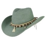 Chapeau de cow-boy en paille pour femme