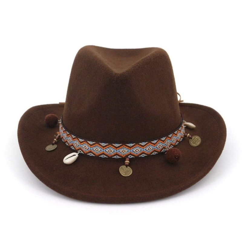 Chapeau De Western Marron Indian