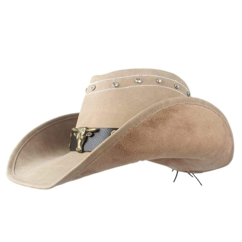 Chapeau En Cuir Comanchero Style Western