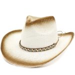 Chapeau de cowboy en paille pour femme