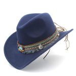 Chapeau avec lanière amérindienne