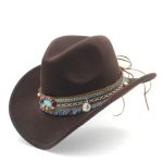 Chapeau en laine style Western