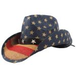 Chapeau en paille Cowboy Western Américain