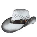 Chapeau Western Blanc avec détails exceptionnels