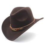 Lanière en cuir sur chapeau Western Cavalry