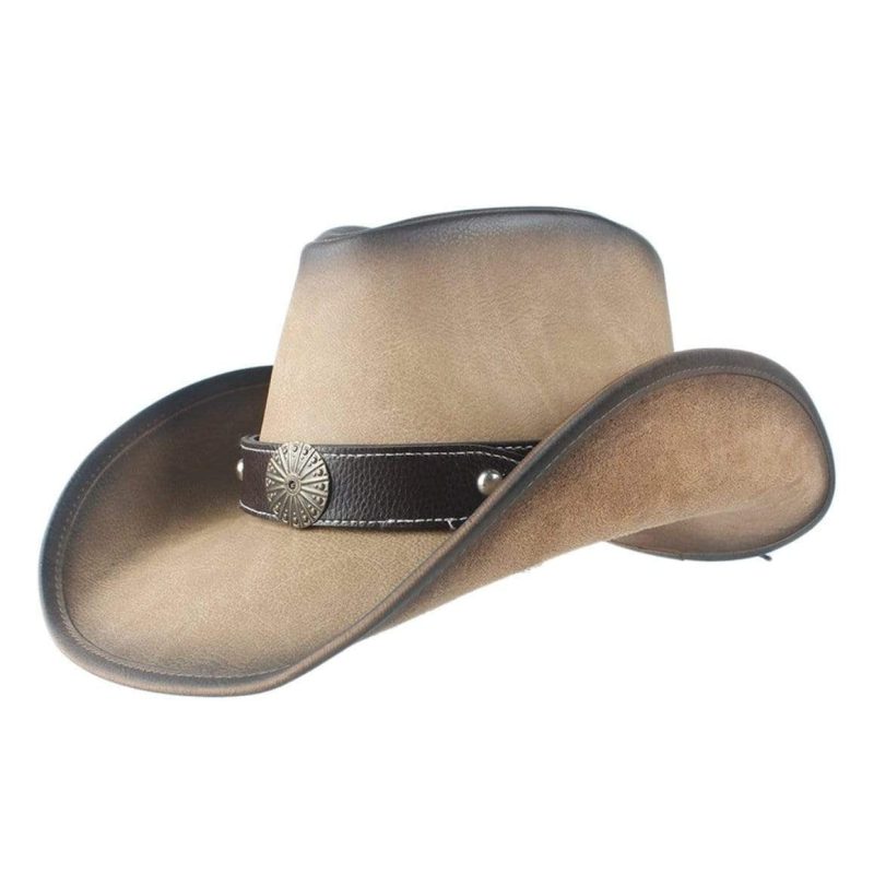 Chapeau Western Cuir Vieilli