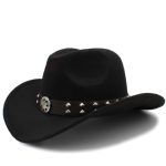 Chapeau Western Gambler en cuir brun